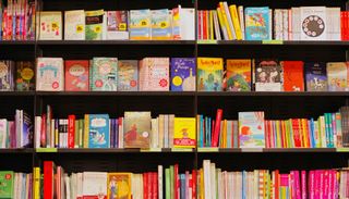 children's books on shelf