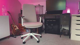 A Boulies NUBI Series chair sitting in a home office